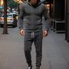 Мужской спортивный костюм Мужской однотонный повседневный спортивный костюм Костюм-толстовка
