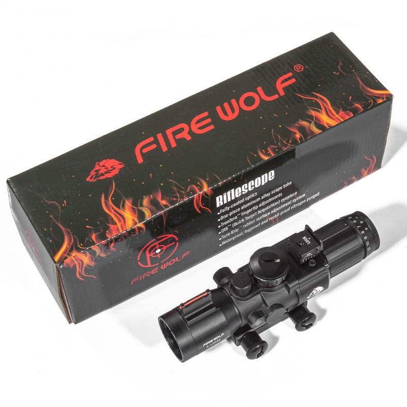 FIRE WOLF 3-12X32  Scope Red and Green Dot 20mm Dovetail Reflex Optical Scope Tactical Scope for  Snip