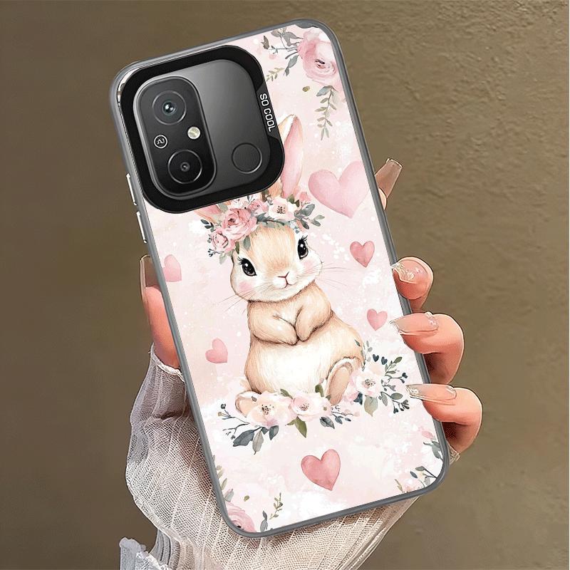 Милый Мультяшный Кролик Заяц Ударопрочный Чехол для Телефона для Xiaomi Poco X7 X6 X5 X3 Pro F7 Ultra M8 Redmi 15C 15 14C 13C 12C 10C 13 12 1