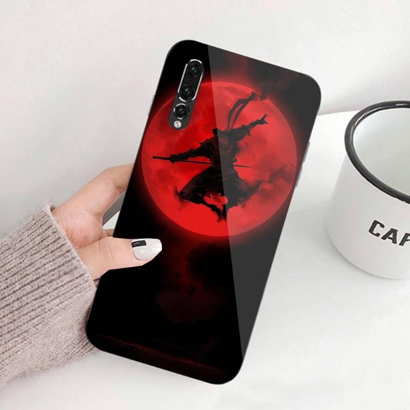 Чехол для телефона с маской японского самурая Oni для Huawei P50 P40 P30 P20 Pro Mate 40 30 20 Pro Nova 9 8 7 ПК, стеклянный чехол для телефона