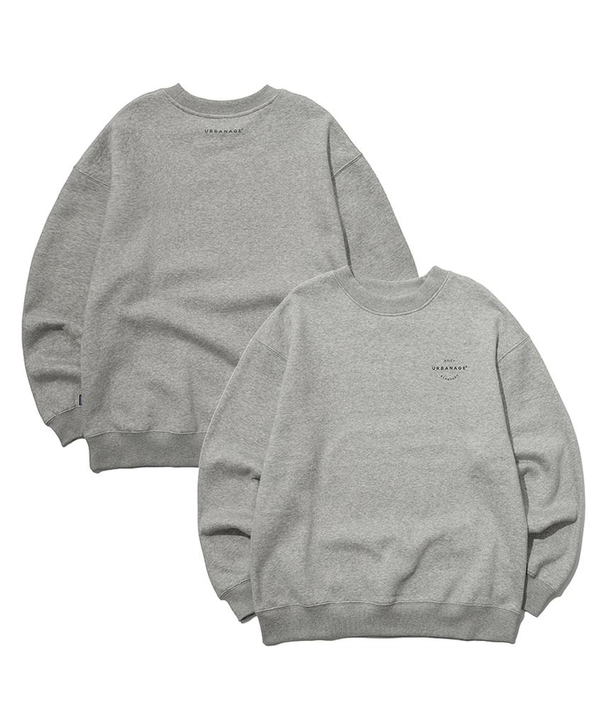 URBANAGE Daily Standard Oversized Brushed Sweatshirt Melange Grey