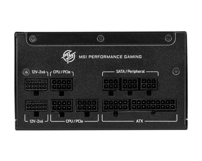 Alimentation - msi - mpg a850gs - 850 watt - 100% modulaire - conforme aux spécifications modernes