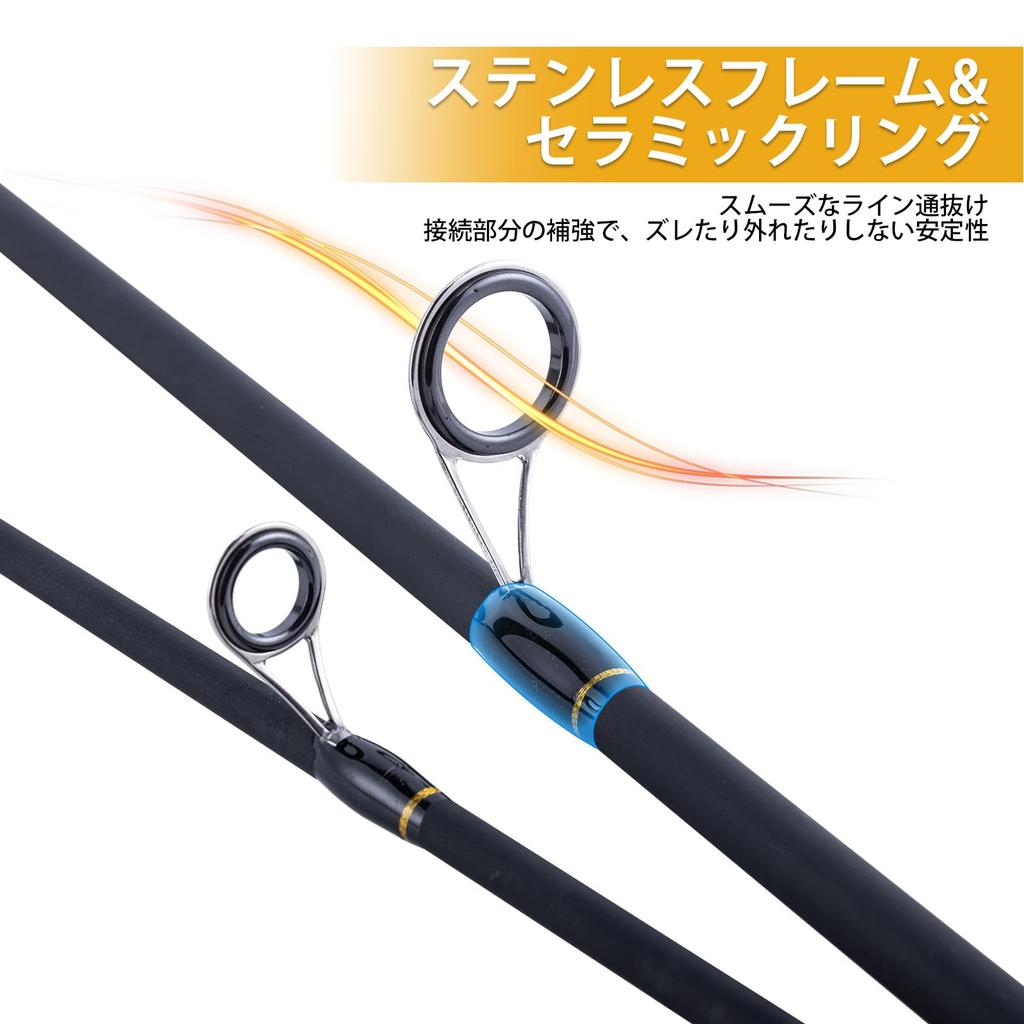 Спиннинговое удилище Goture, 1,98 м 6 футов, рукоятка EVA, 4 секции, углеволокно, легкое, портативное, для морской и пресноводной рыбалки, морской окунь, эггинг