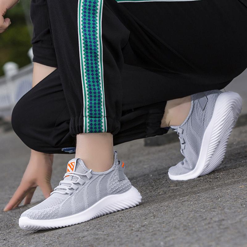 Новая мужская спортивная обувь от производителя модная летящая тканая однотонная простая повседневная обувь трендовые удобные кокосовые кроссовки