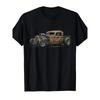 Европейские размеры Мужская винтажная футболка с графическим принтом Rat Rod Rust Bucket - Ретро-дизайн автомобиля Hot Rod, Мягкая дышащая футболка с коротким рукавом для автошоу