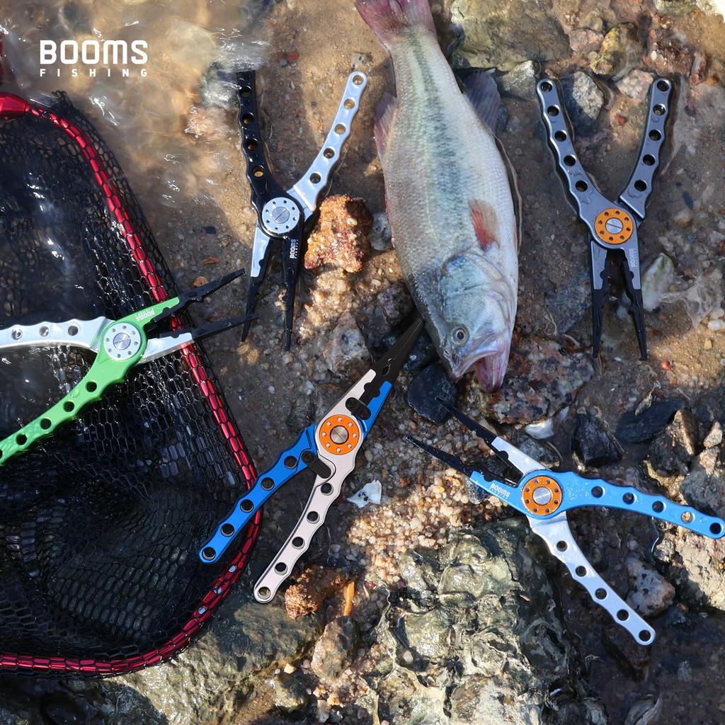 Booms Fishing X01 Fishing Pliers, Multi-functional Aluminum Alloy Pliers with Needle Remover, Line Cutter, and Hook Remover, Rust-Resistant and