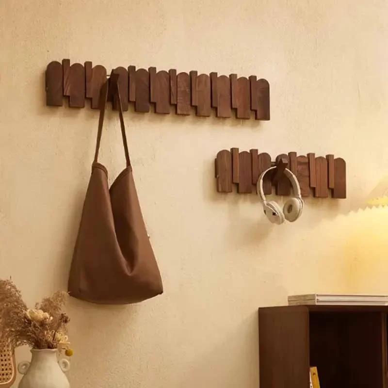 Piano Keys Wooden Wall Coat Rack Clothes Hanger Organizers Hook Portable Clothes Storage Dress Hanger Entrance Hall Furniture
