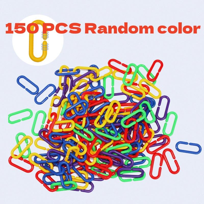 Honey 100/150Pcs Bag Weasel Products Climbing Toys Flying Mouse Climbing Training Supplies C-Type Chain Buckle Block