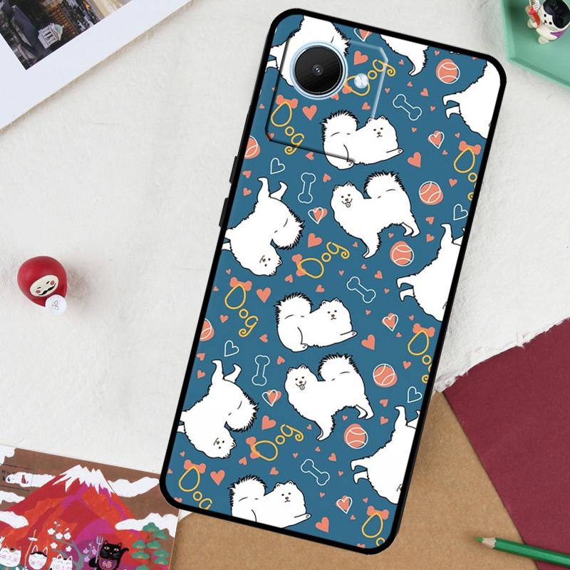 Чехол для Realme 14 Pro Plus 13 10 11 12 GT 6 5 6T GT7 Pro C61 C55 C53 C51 C21Y C25S C67 C75 с изображением японского шпица
