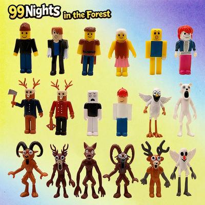 18 шт./набор 99 Ночей в Лесу Фигурки Фигурки Фигурка Сова Коза Волк Олень 99 Ночей в Лесу Фигурка Пластиковые Игрушки Подарок