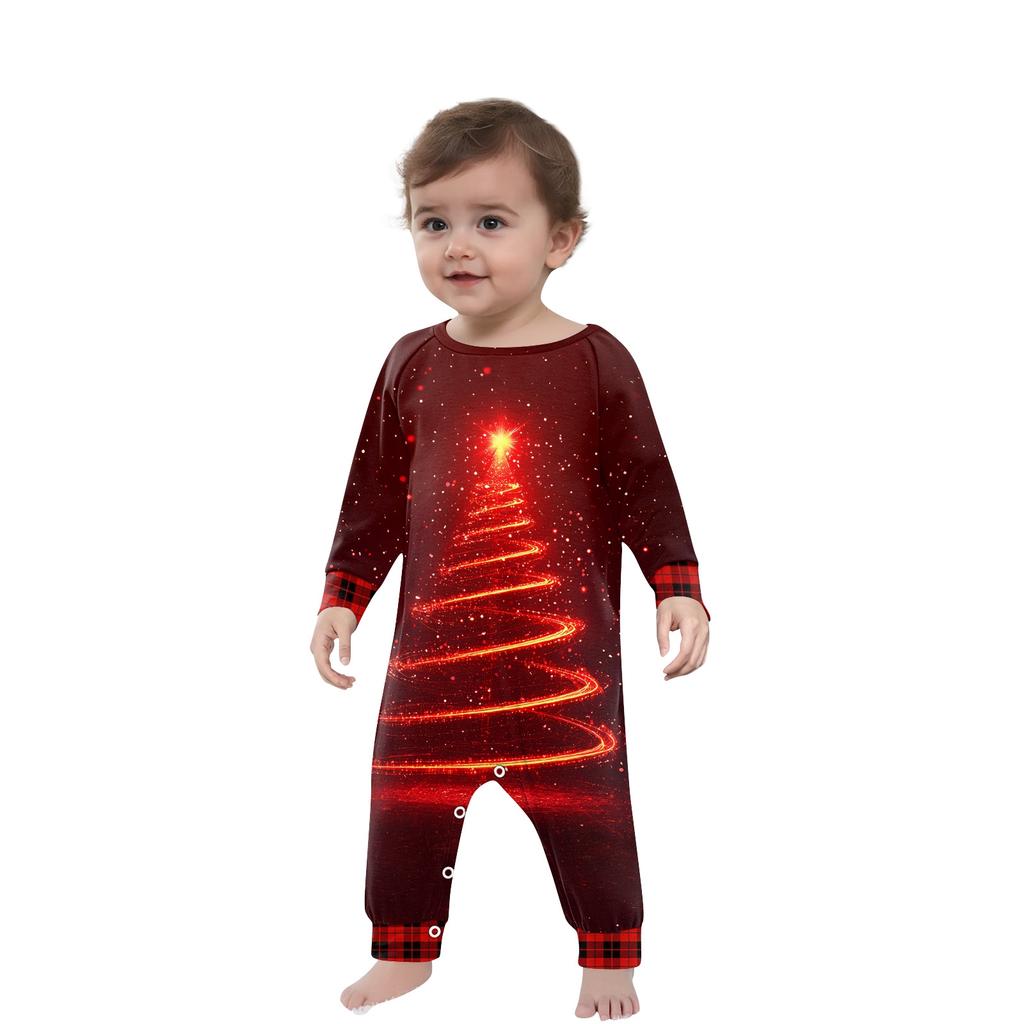 Комплект из топа и брюк с рождественскими принтами для всей семьи Одинаковые комплекты для всей семьи