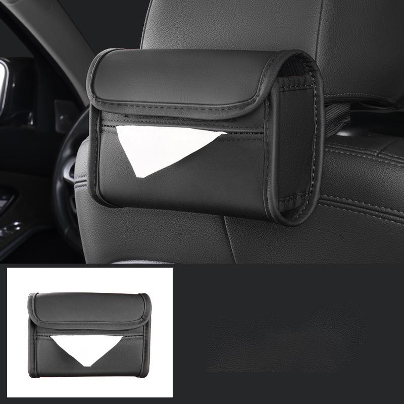 Автомобильный держатель для салфеток из кожи наппа, подлокотник для центральной консоли автомобиля, коробка для салфеток, солнцезащитный козырек на заднее сиденье, чехол для салфеток с фиксацией