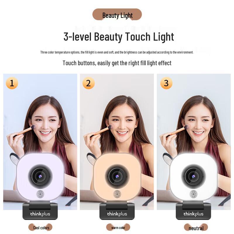 Lenovo Thinkplus WL58A 4K UHD Webcam with Fill Light