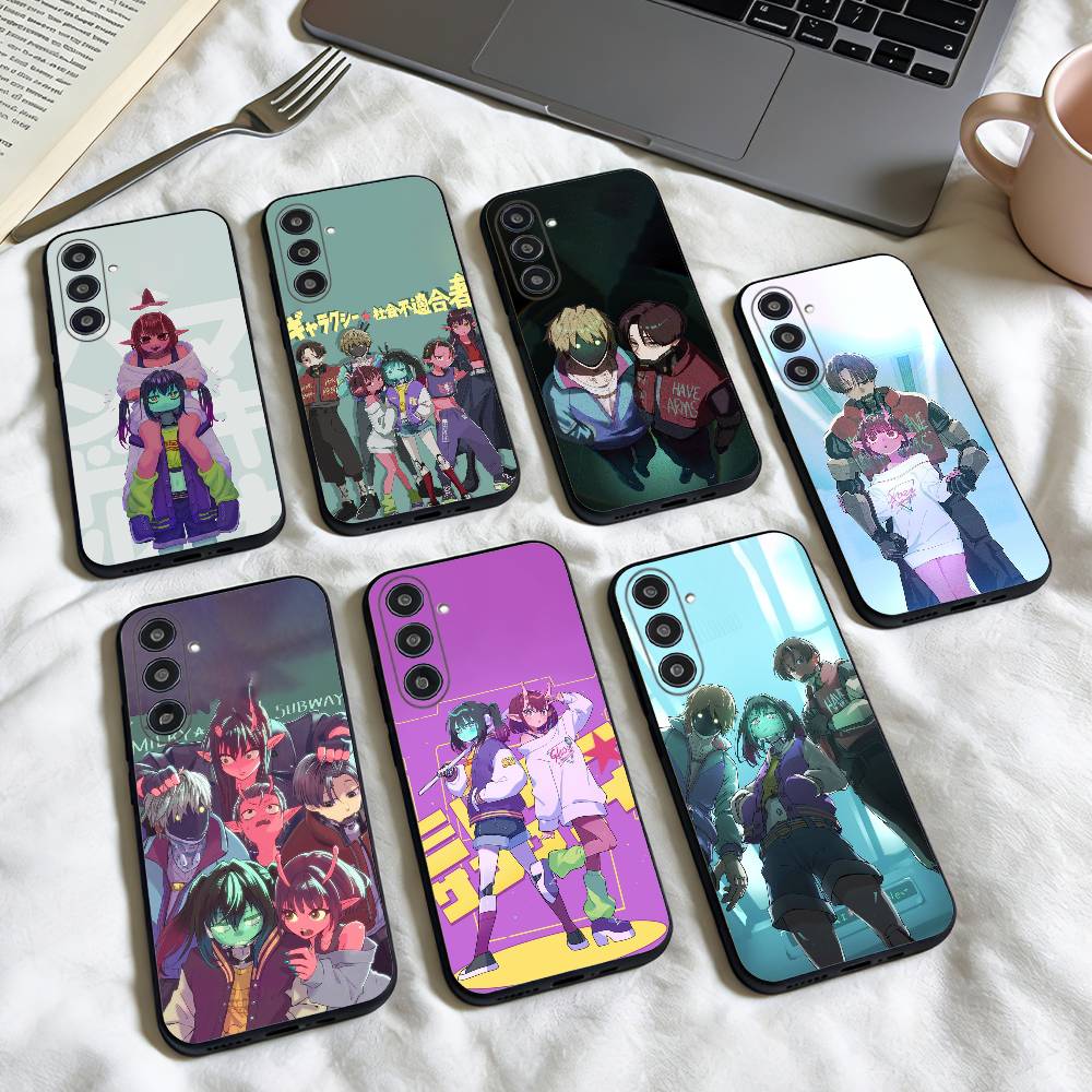 Чехол для телефона Anime M-Milky S-Subway для Samsung Galaxy A73, A72, A71, A70, A53, A52, A51, Других Мягкий черный корпус
