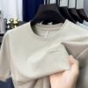 Летняя мужская футболка с круглым вырезом и коротким рукавом Минималистичная Дышащая Приятная для кожи Универсальная Повседневная
