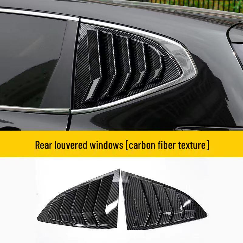 Fits 2017-2022 Honda CR-V and Breeze: Window and Rear Spoilers, Louvered Window Decorations.