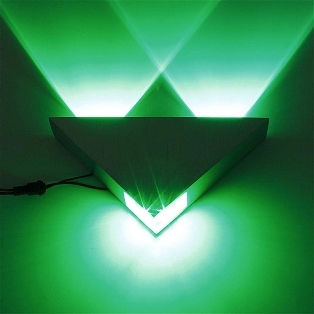 3 Вт Алюминиевый Треугольный светодиодный настенный светильник AC85-265V светодиод высокой мощности Современное домашнее освещение свет для внутренней и наружной декорации
