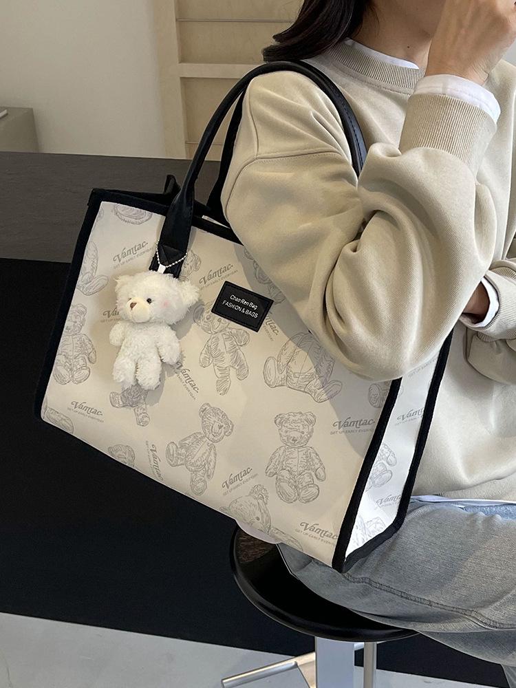 Женская сумка-тоут большой вместимости 2025 года: Новая повседневная сумка через плечо для работы и учебы