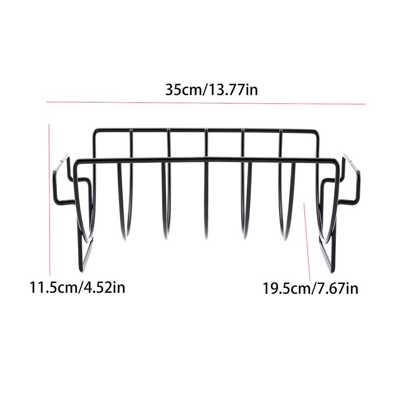 Подставка для ребрышек с антипригарным покрытием, подставка для ребрышек и жаровни из нержавеющей стали, подставка для гриля для курицы, говядины, ребрышек, корзина для гриля