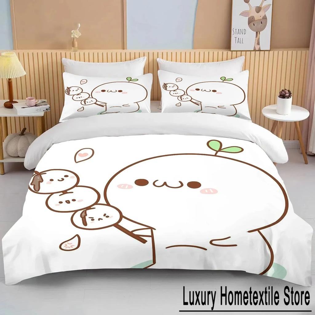 New Bubu Dudu Cartoon Cute Bear Kawaii Christmas Gift King Twin Double Boys Bedding Set Microfiber or Polyester Duvet Cover Set