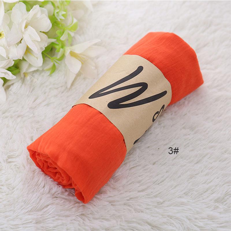 Женский шарф, шаль, женский модный платок, мусульманский платок, однотонный цвет