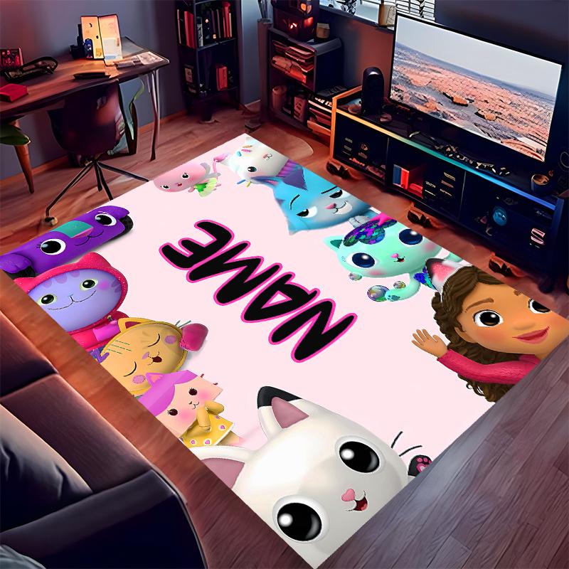 Custom personalization Gabby's Dollhouse Print Area Rug - Soft, Washable Non-Slip Indoor Mat,Living Room,Home&Office Decorative Rug