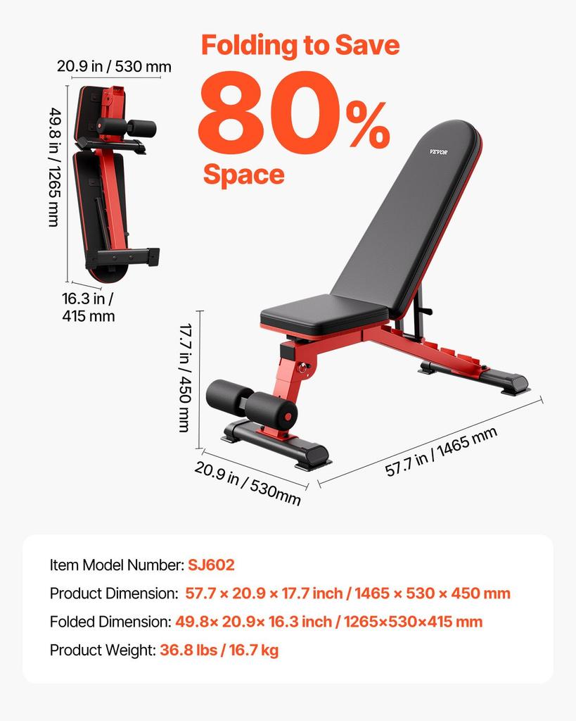 VEVOR Weight Bench, 1200lbs Heavy Duty Stable Weight Bench Press for Full Body Workout
