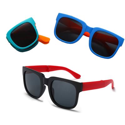 Крутые детские солнцезащитные очки с заклепками, детские солнцезащитные очки для мальчиков и девочек, складные солнцезащитные очки с защитой от ультрафиолета 400, разноцветные очки