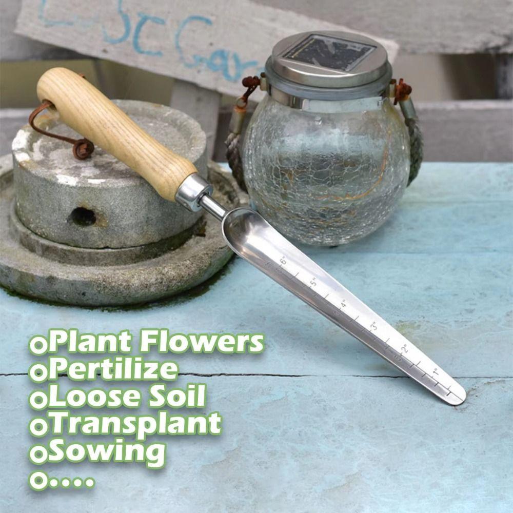 Stainless Steel Hand Trowel Anti Slip Handle Potting Soil Scoop Small Gardening Spade  Moving