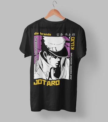 Мужская футболка Jo Jo Bizarre Adventure Куджо Джотаро Аниме Уличная из органического хлопка