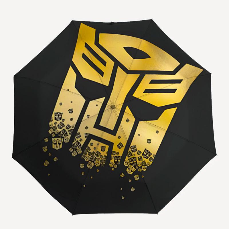 1pc Transformers Autobots Automatic Open/Close Umbrella, Portable 3-Fold Compact Umbrella for Men & Women, Perfect Gift for Birthday144