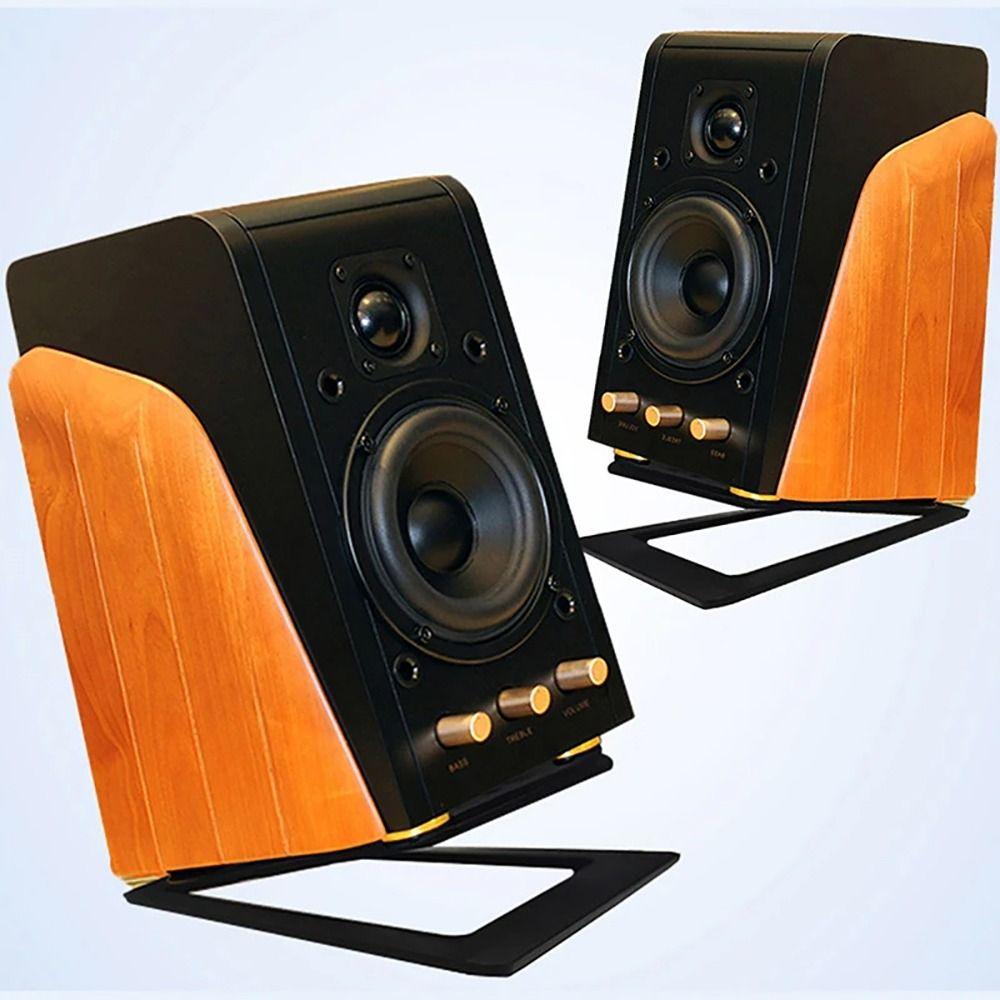 1/2Pcs Aluminum Alloy Desktop Speaker Stands Tilted Speaker Support Bookshelf Desk