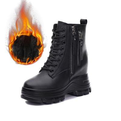 2024 Осень Зима Обувь Женские Ботинки На Высоком Каблуке Модные Женские Ботильоны Брендовые Теплые Женские Ботинки Увеличивающие Рост 3 см A4836