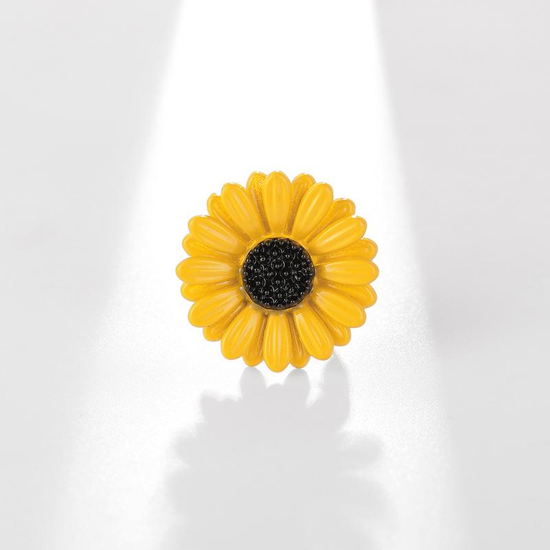 Brooch for Women, Small Daisy Collar Pin, Sunflower Collar Anti-exposure Safety Pin, Clothing Decoration Pin