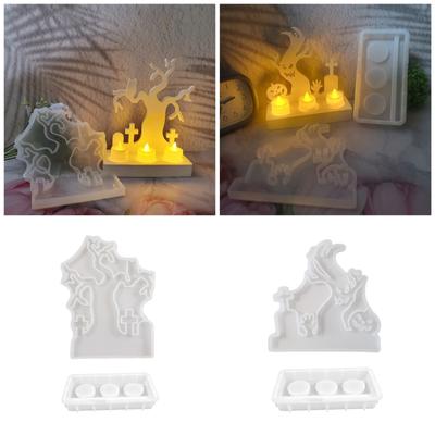 Силиконовые формы для поделок Силиконовая форма для подсвечника Форма для подставки под свечу на тему Хэллоуина Формы для поделок, подходящие для поделок