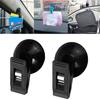 1 Pair Car Interior Window Curtain Clip Suction Cup Towel Ticket Holder Clamp