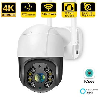 4K Wi-Fi IP-камера 4MP Беспроводная наружная камера наблюдения PTZ AI-слежение CCTV-наблюдение P2P ICsee