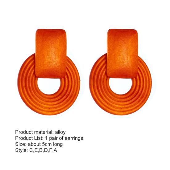 1 пара модных женских деревянных сережек с бисером и преувеличенными ажурными серьгами для вечеринки