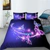3D мягкий комплект постельного белья с 3D цифровой печатью бабочки и волка 2/3 шт. пододеяльник с застежкой-молнией односпальная кровать Twin Double Full Queen King