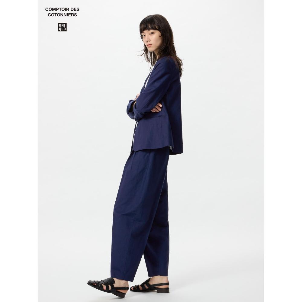 Uniqlo Брюки-бочки из льняной смеси