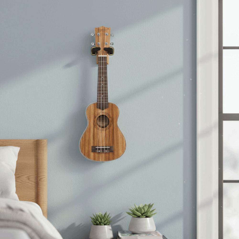 Wooden Base Guitar Hanger Detachable Ukuleles Bracket Wall Mount Stand  Electric Bass