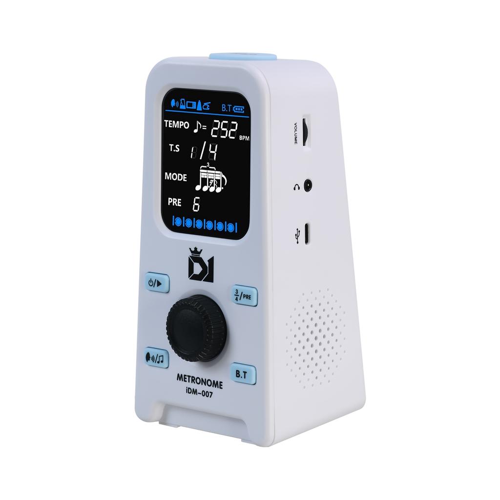 DK Electronic Metronome BT Speaker Rechargeable LCD Screen Vocal Metronome for Mini Piano Guitar
