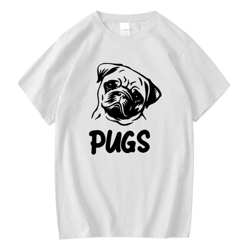 Mens Tshirt 100 Cotton Casual Pug Print Mens T Shirts Fashion Summer Casual Loose Men Tshirt Shirts Tops Men Tshirt Tees