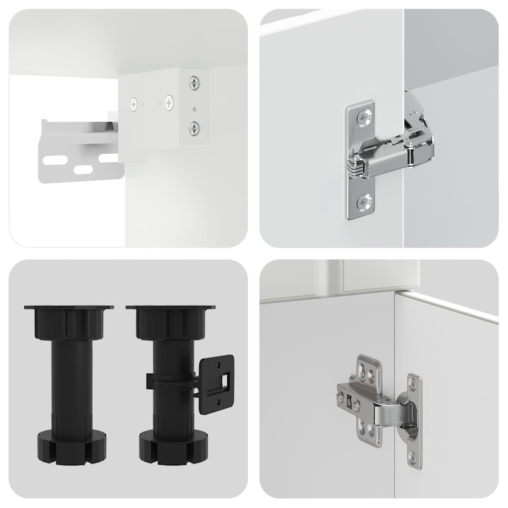 11 Piece Kitchen Cabinet Set Kalmar White Particleboard
