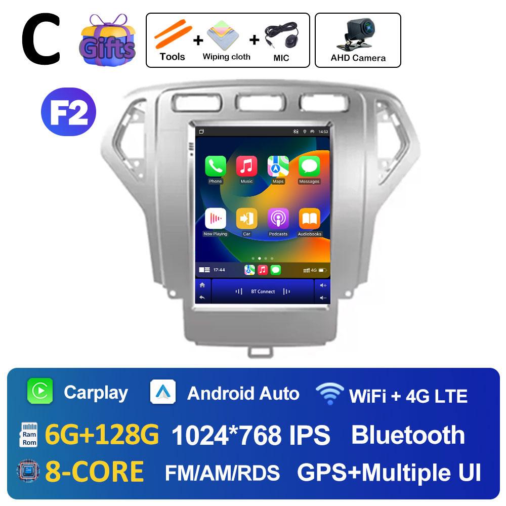 Автомобильный аудиоплеер Android Auto Wireless Carplay для Ford Mondeo 4 2006 2007 2008 2009 2010 Вентилятор охлаждения DSP Stereo Bluetooth WIFI