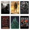 Сталкер Чернобыль Сталкер Игровой Арт Сталкер 2 FPS Видеоигра Металлическая Табличка Кино Настенная Табличка Кухня Печать Жестяная Вывеска Постер