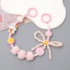 Beaded Phone Lanyard Plush Hairball Beads Phone Chain Creative Cell Phone Strap  Phone Accessories