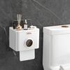 Toilet Paper and Napkin Storage Rack, Punch-Free Tissue Box for Bathroom