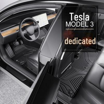 Высокоэластичные нейлоновые коврики TPE для Tesla Model 3 — полноразмерные, одно-/двухслойные.
