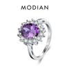 2.0Ct модное кольцо из стерлингового серебра 925 пробы модный женский подарок 5A циркон ювелирный бренд свадебные обручальные серебряные кольца